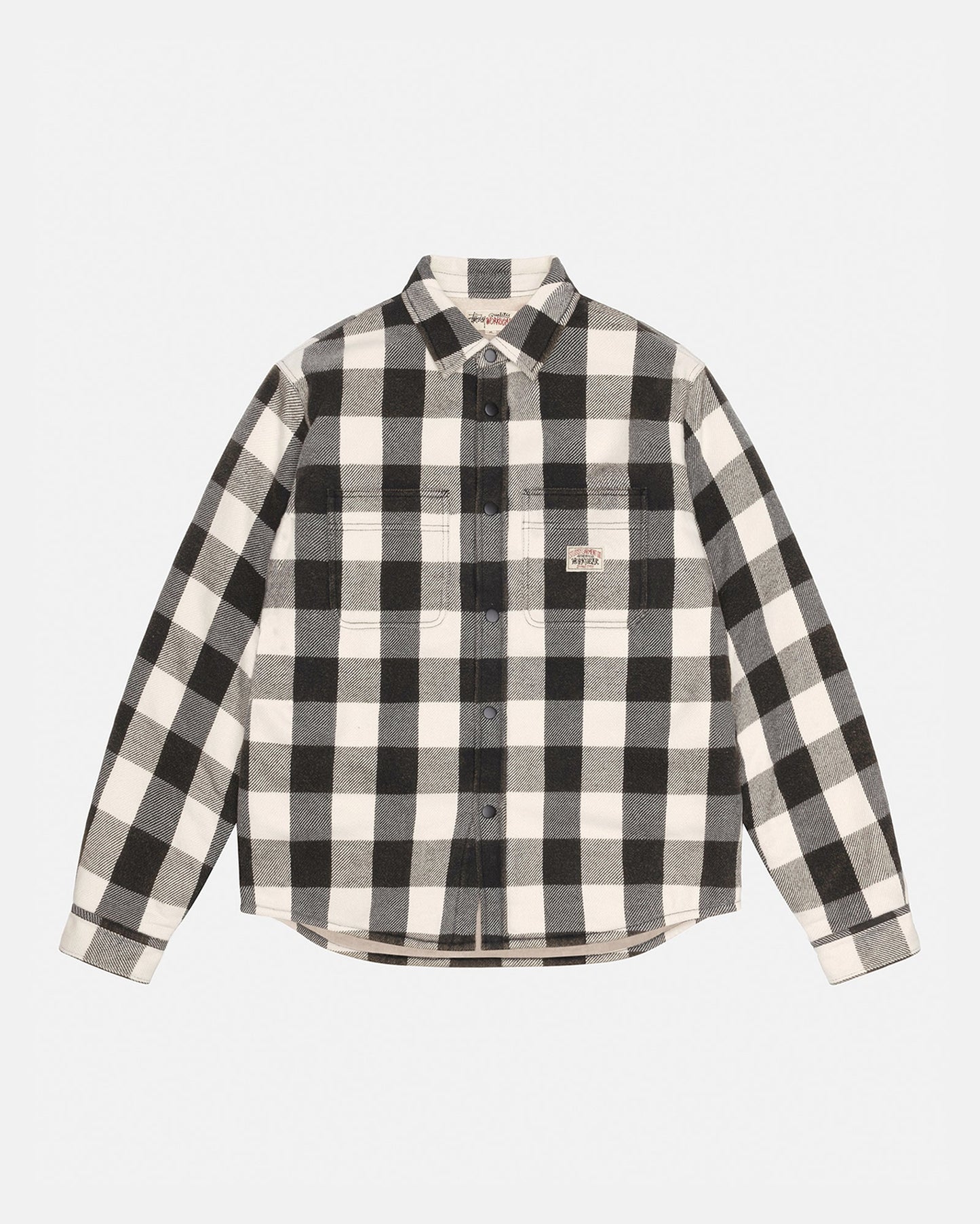 CHEMISE EN MOLLETON DOUBLÉE SHERPA À CARREAUX BUFFLE