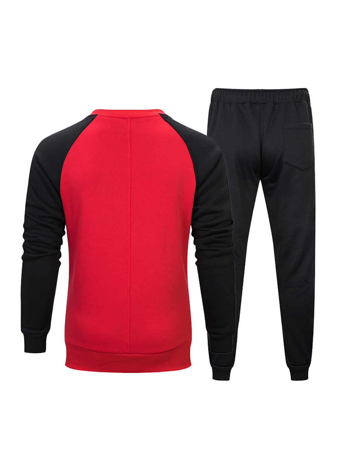Frottee-Rundhalspullover mit Sweatpants mit elastischem Bund