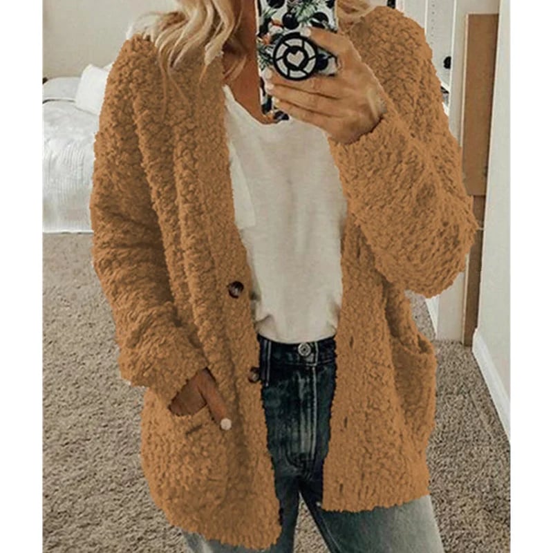 ✨Top-2 Sale Cardigan 2025✨Damen Herbst/Winter Große Größen Freizeit-Samt-Cardigan