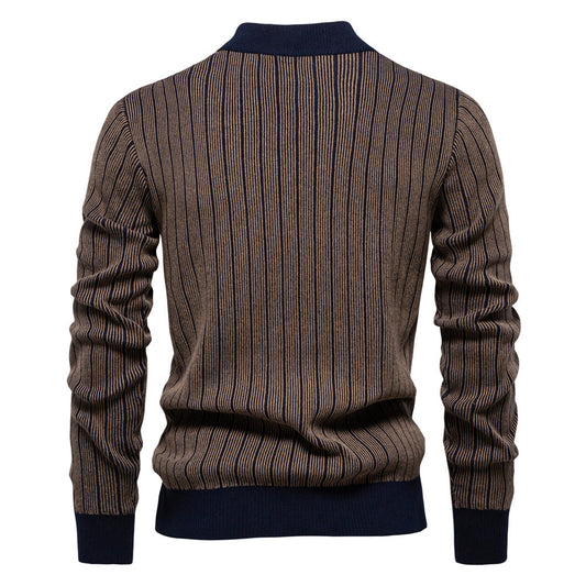 Herren Rollkragenpullover mit Streifen