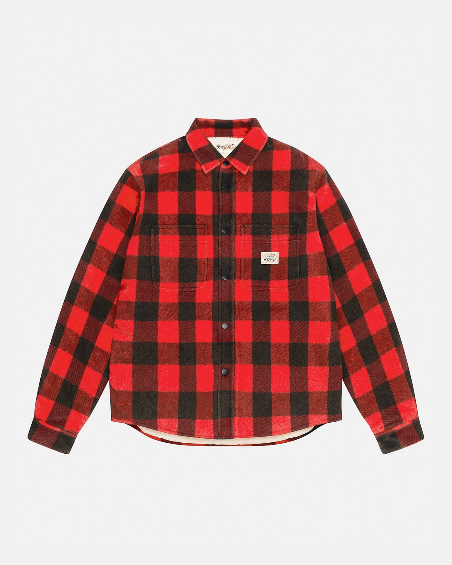 CHEMISE EN MOLLETON DOUBLÉE SHERPA À CARREAUX BUFFLE