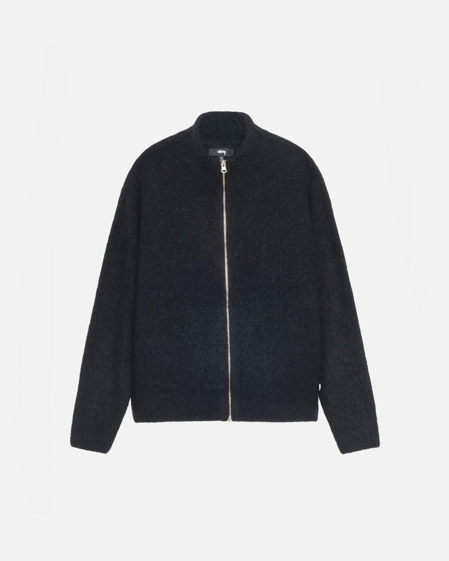 PULL EN LAINE MÉRINOS BROSSÉE À FERMETURE ÉCLAIR INTÉGRALE