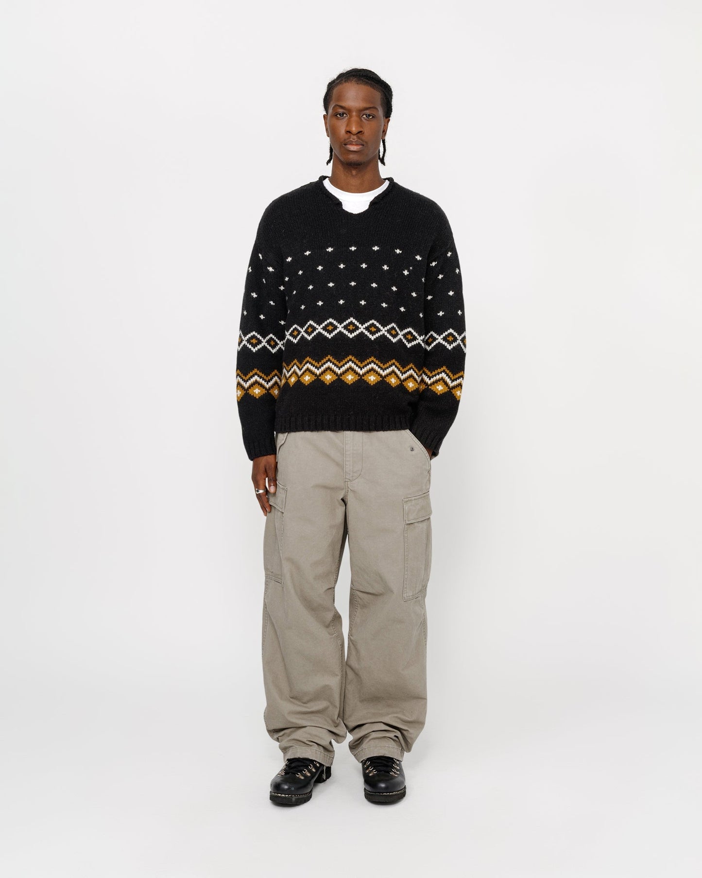 PULL EN LAINE FAIR ISLE À COL ROULÉ