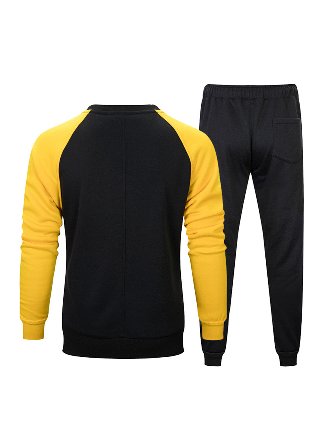 Frottee-Rundhalspullover mit Sweatpants mit elastischem Bund