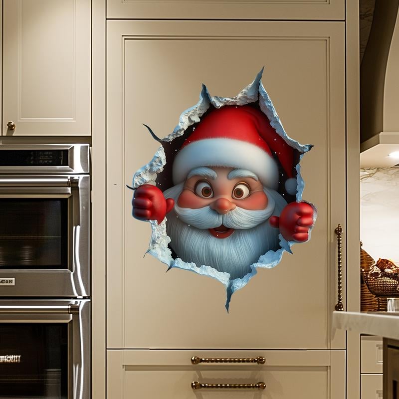 🎄🔥2D Weihnachten Kreativer Wandaufkleber