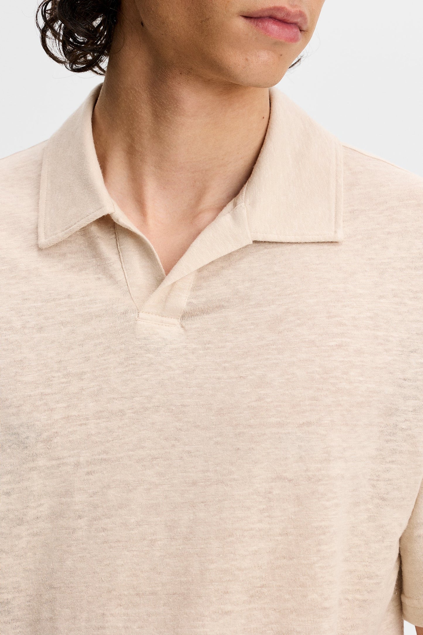 Roy Linen Polo / Moonbeam