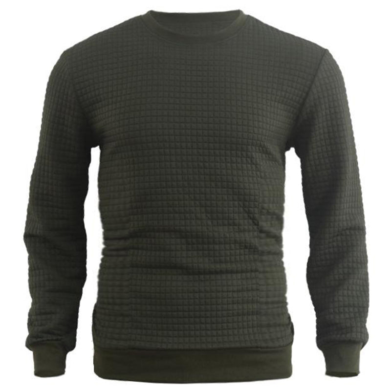 Herren-Pulloverhemd mit kleinem Jacquard-Karo